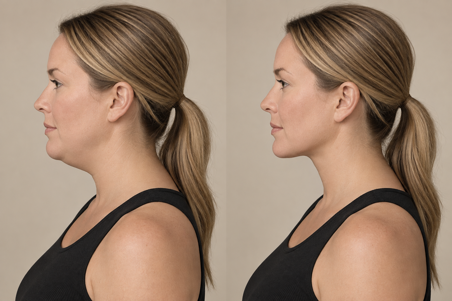 Kybella chin and jawline before and after